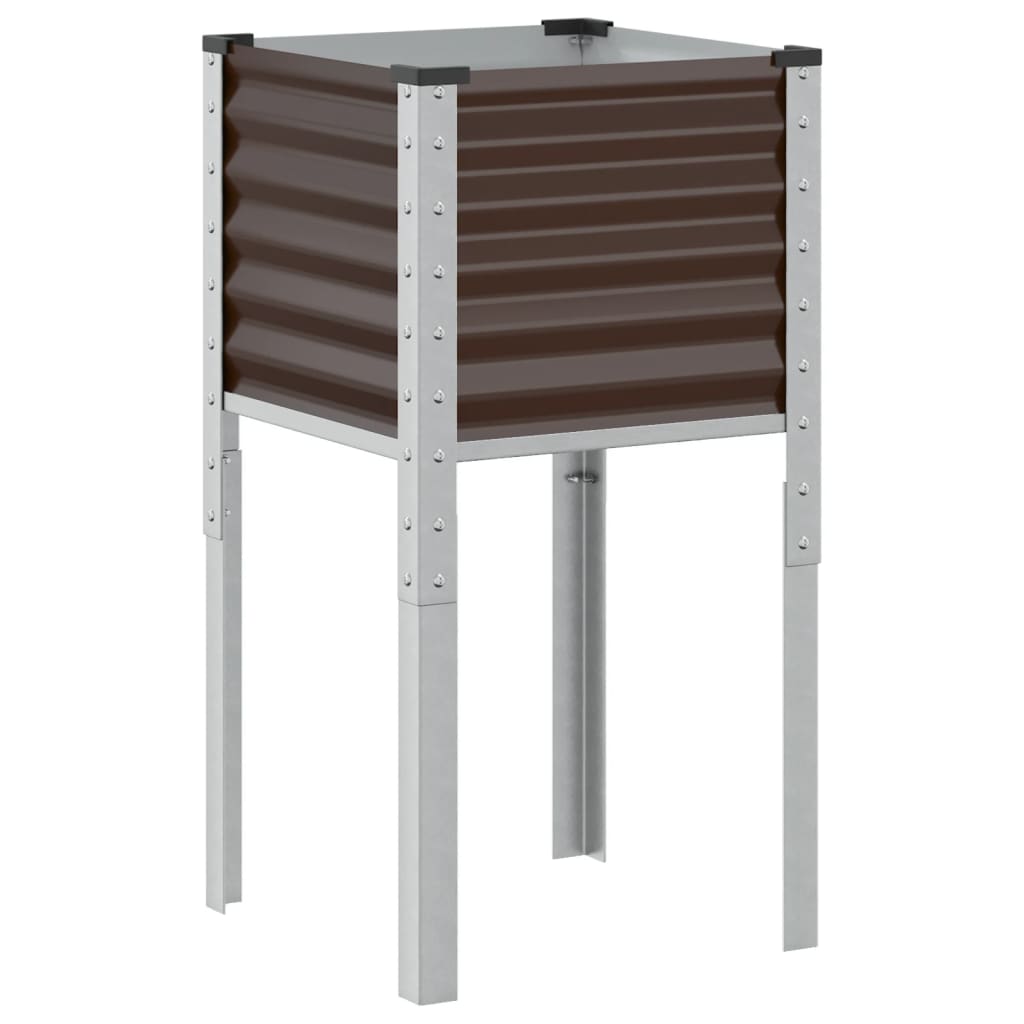 Plantenbak Bruin 45x45x88 cm Staal is nu te koop bij PeponiXL, paradijselijk wonen!