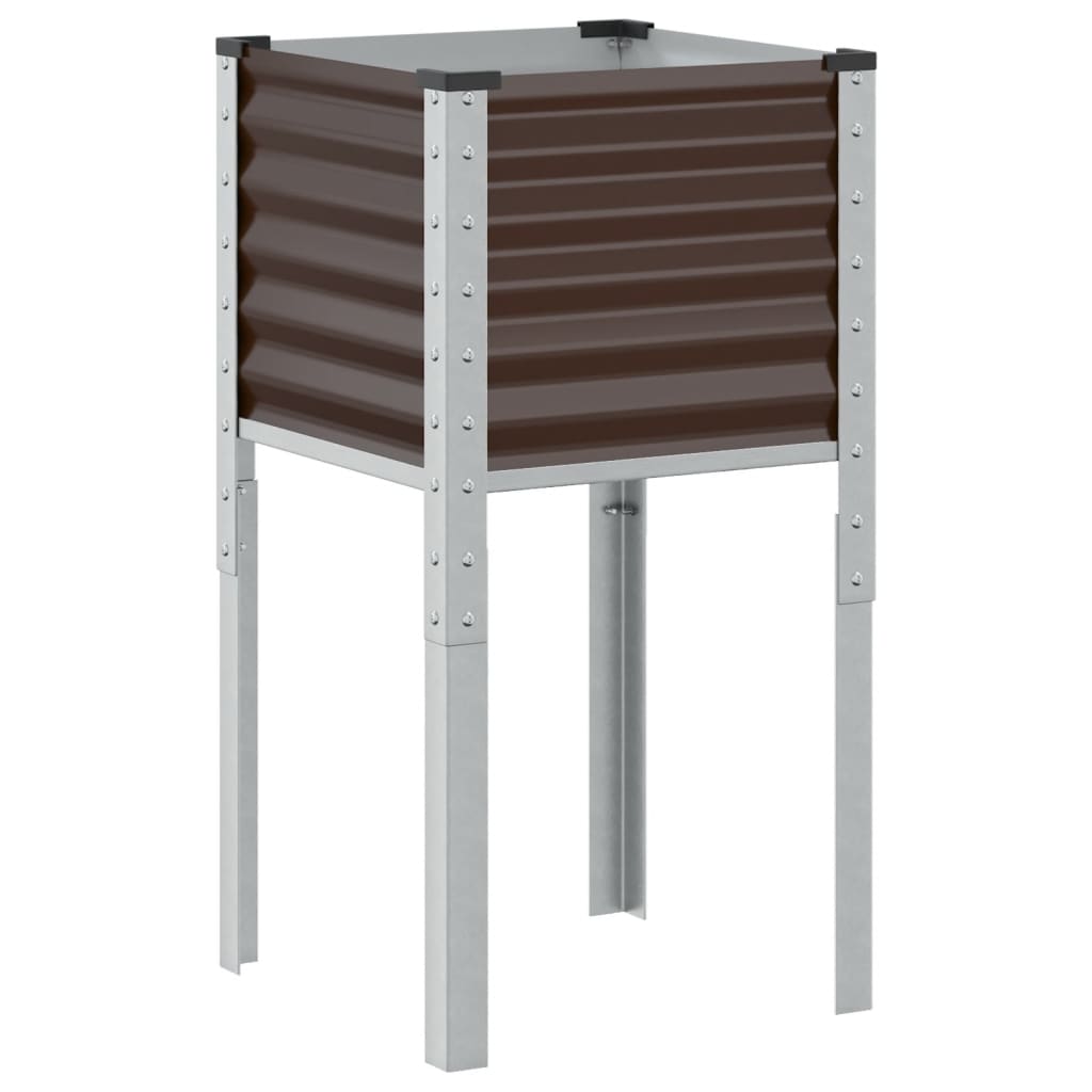 Plantenbak Bruin 45x45x88 cm Staal is nu te koop bij PeponiXL, paradijselijk wonen!