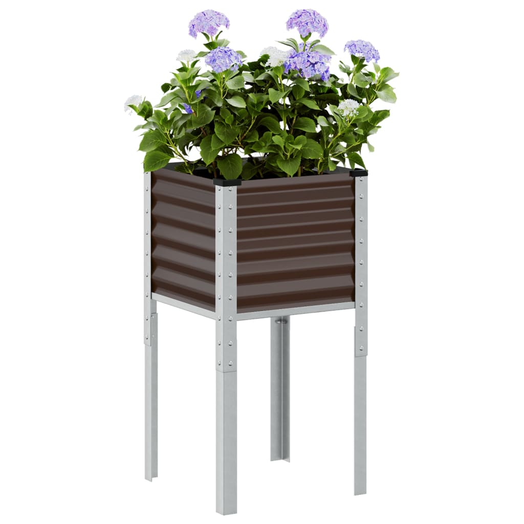 Plantenbak Bruin 45x45x88 cm Staal is nu te koop bij PeponiXL, paradijselijk wonen!