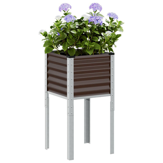 Plantenbak Bruin 45x45x88 cm Staal is nu te koop bij PeponiXL, paradijselijk wonen!