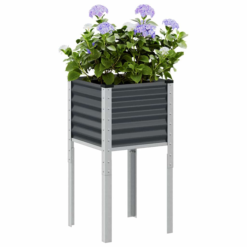 Plantenbak Antraciet 45x45x88 cm Staal is nu te koop bij PeponiXL, paradijselijk wonen!
