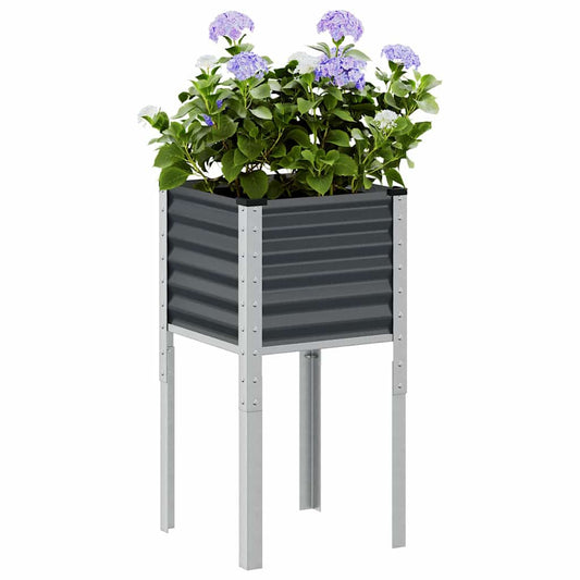 Plantenbak Antraciet 45x45x88 cm Staal is nu te koop bij PeponiXL, paradijselijk wonen!