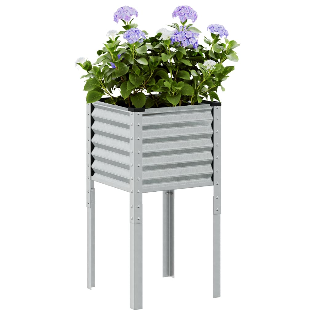 Plantenbak 45x45x88 cm gegalvaniseerd staal is nu te koop bij PeponiXL, paradijselijk wonen!