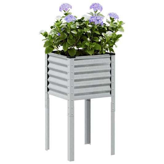 Plantenbak 45x45x88 cm gegalvaniseerd staal is nu te koop bij PeponiXL, paradijselijk wonen!
