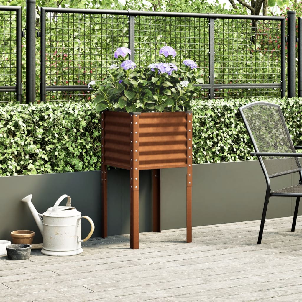 Plantenbak 45x45x88 cm weerbestendig staal is nu te koop bij PeponiXL, paradijselijk wonen!