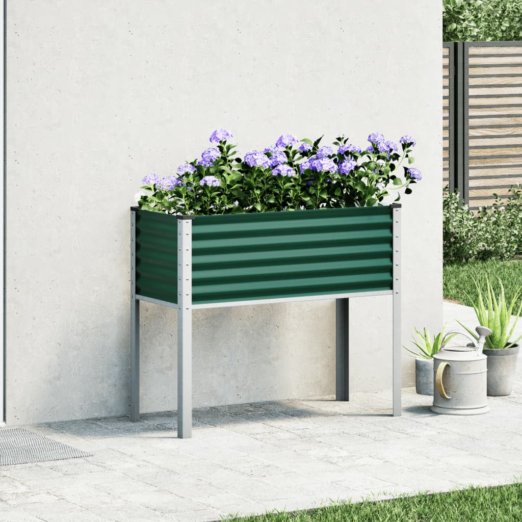 Plantenbak Groen 100x45x90 cm Staal is nu te koop bij PeponiXL, paradijselijk wonen!