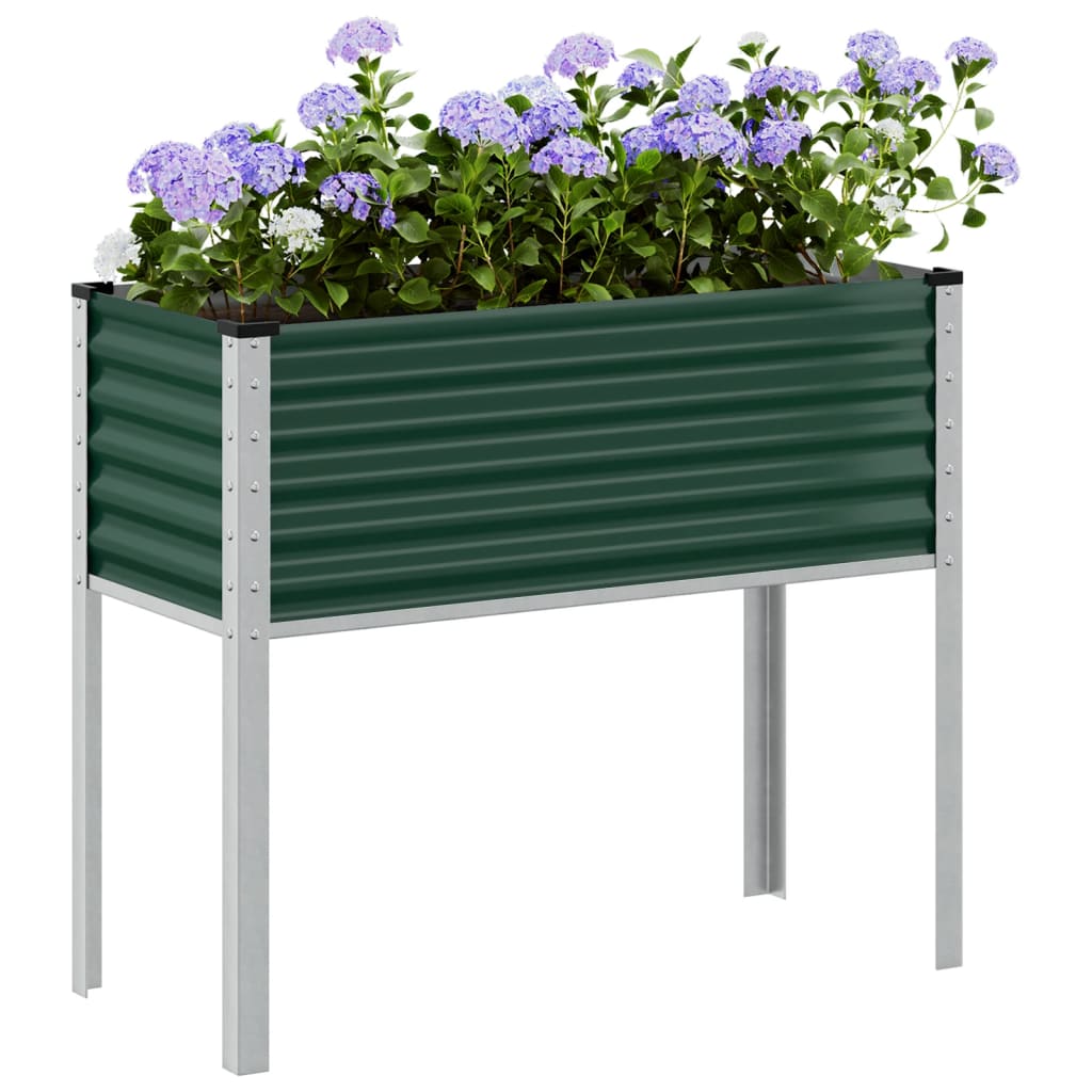 Plantenbak Groen 100x45x90 cm Staal is nu te koop bij PeponiXL, paradijselijk wonen!