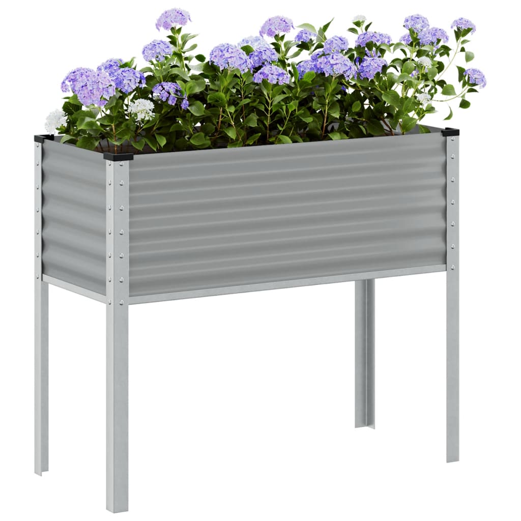 Plantenbak 100x45x90 cm staal grijs is nu te koop bij PeponiXL, paradijselijk wonen!