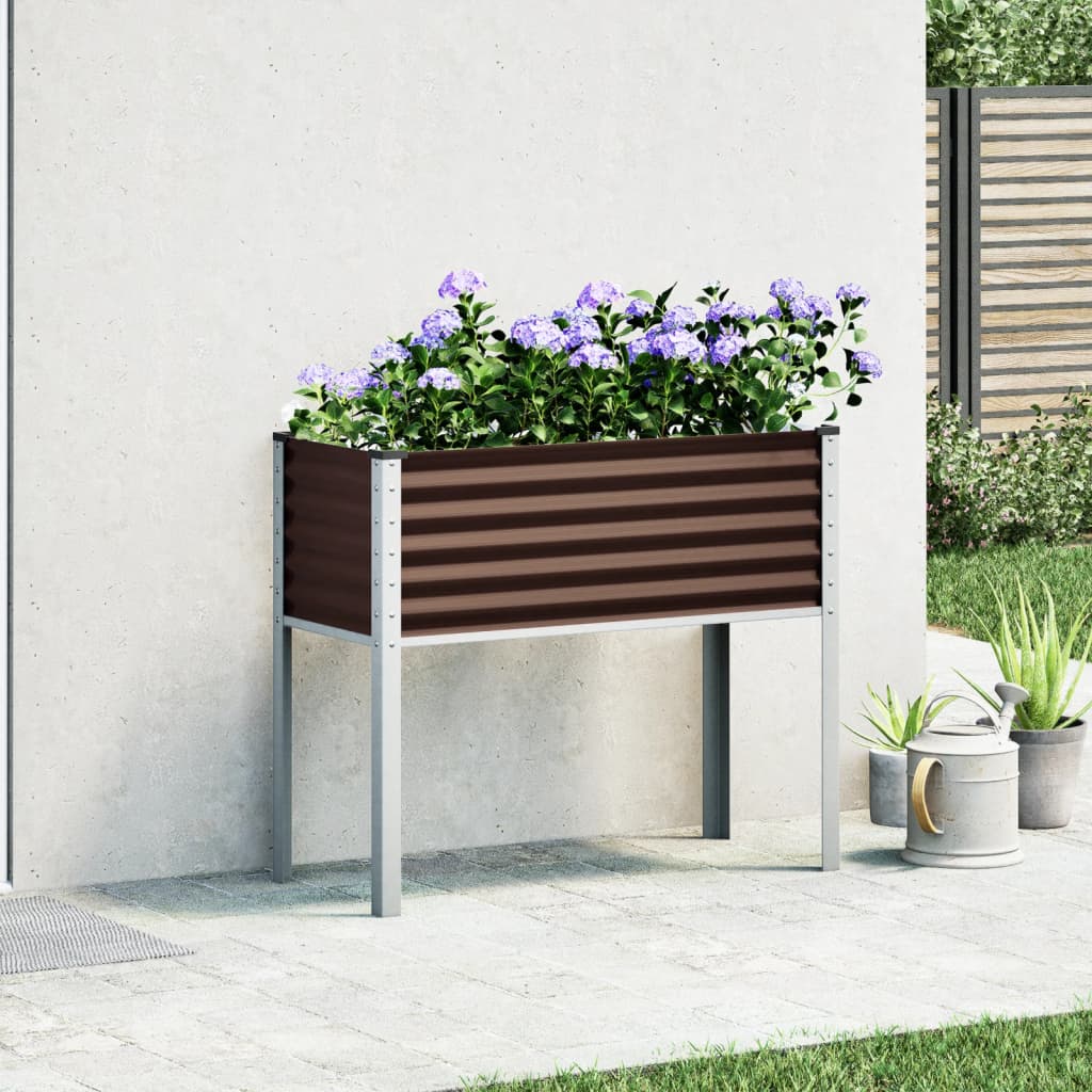 Plantenbak Bruin 100x45x90 cm Staal is nu te koop bij PeponiXL, paradijselijk wonen!