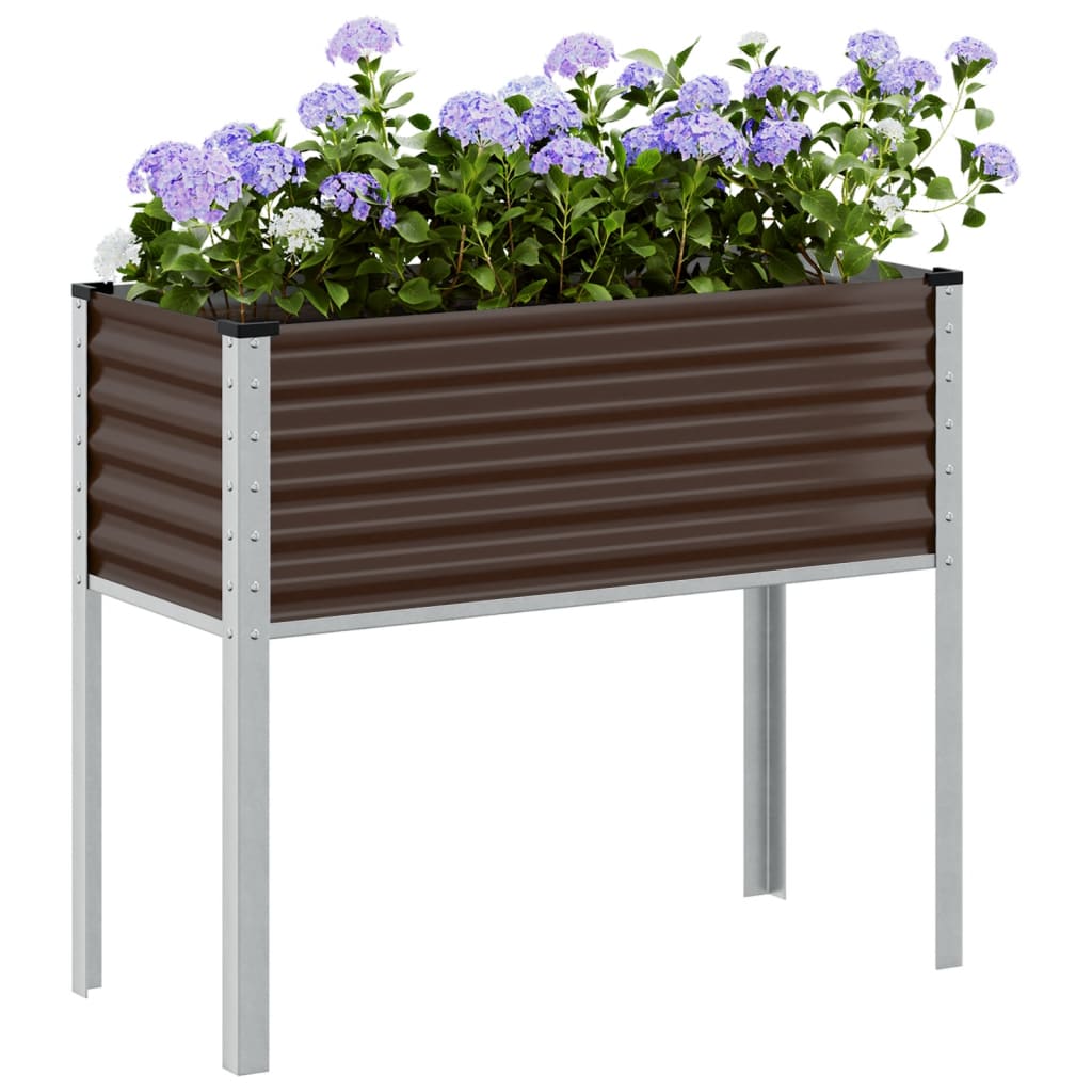 Plantenbak Bruin 100x45x90 cm Staal is nu te koop bij PeponiXL, paradijselijk wonen!