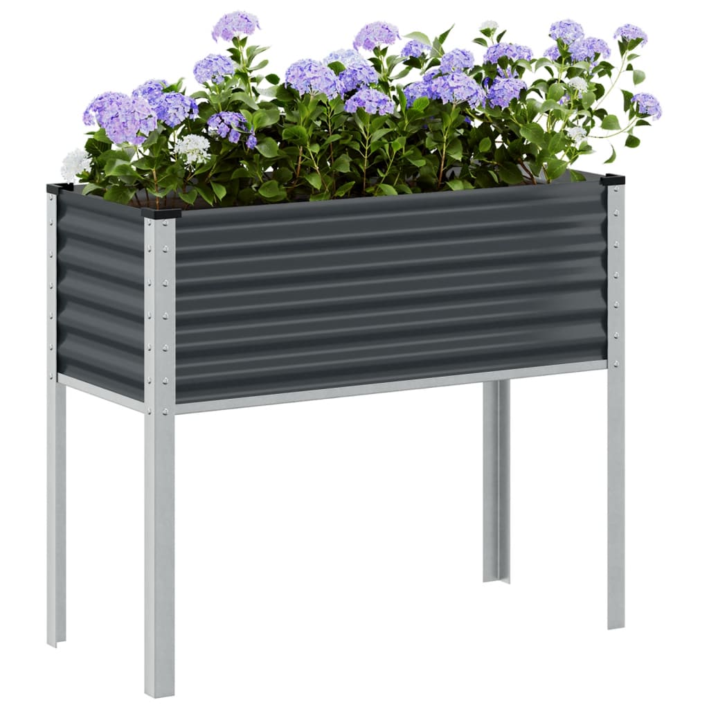 Plantenbak Antraciet 100x45x90 cm Staal is nu te koop bij PeponiXL, paradijselijk wonen!