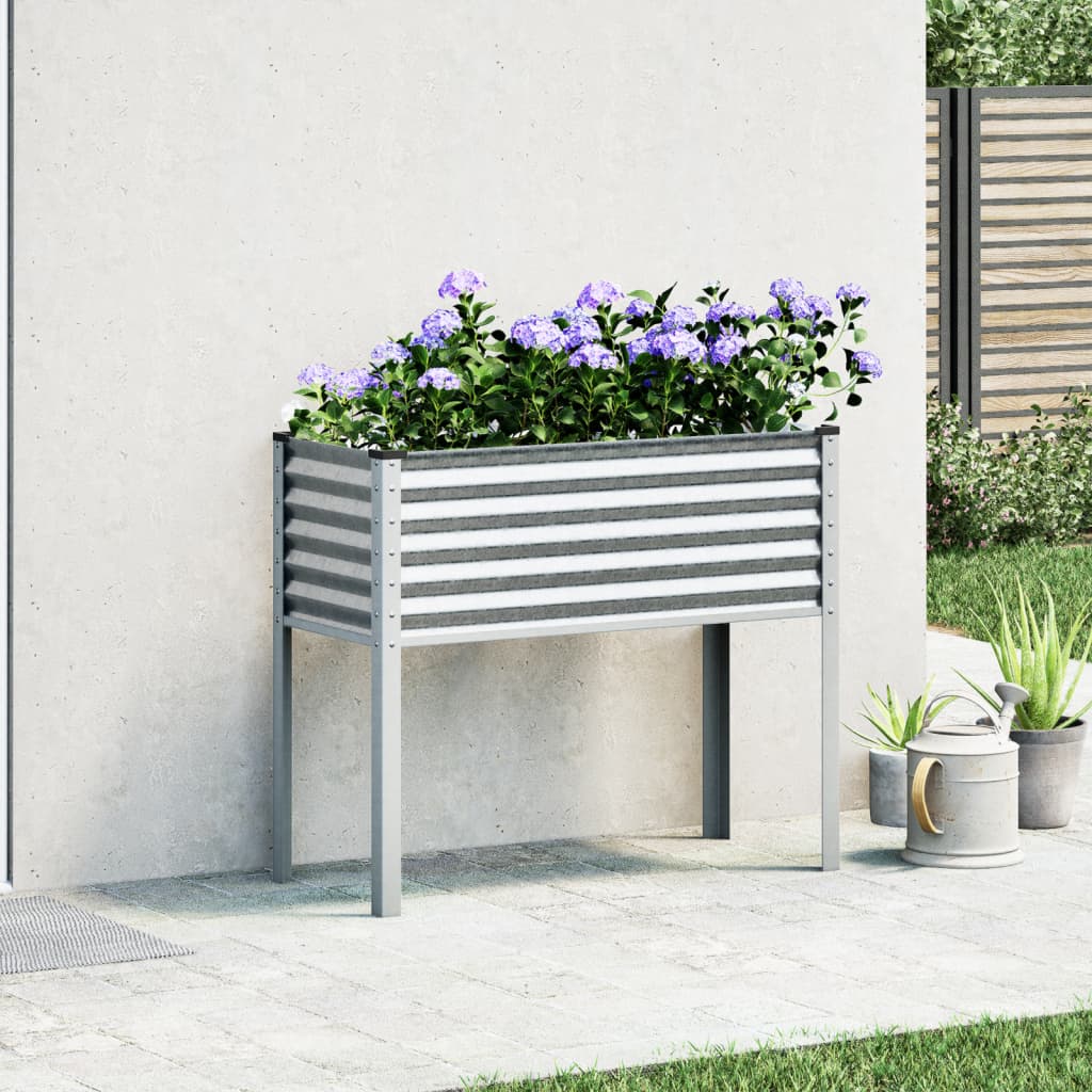Plantenbak 100x45x90 cm gegalvaniseerd staal is nu te koop bij PeponiXL, paradijselijk wonen!