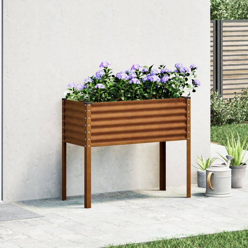 Plantenbak 100x45x90 cm weerbestendig staal is nu te koop bij PeponiXL, paradijselijk wonen!