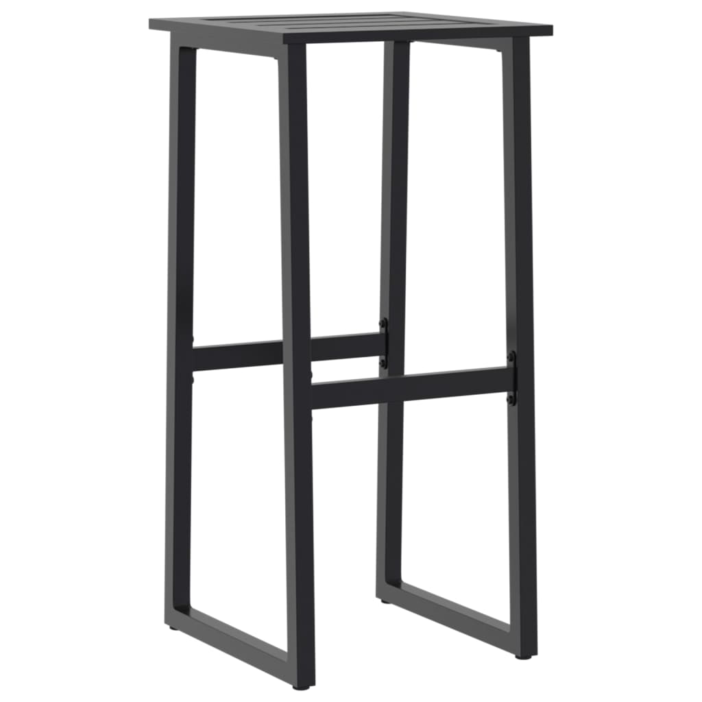 Barkrukken 2 st 38x38x80 cm gepoedercoat staal zwart is nu te koop bij PeponiXL, paradijselijk wonen!
