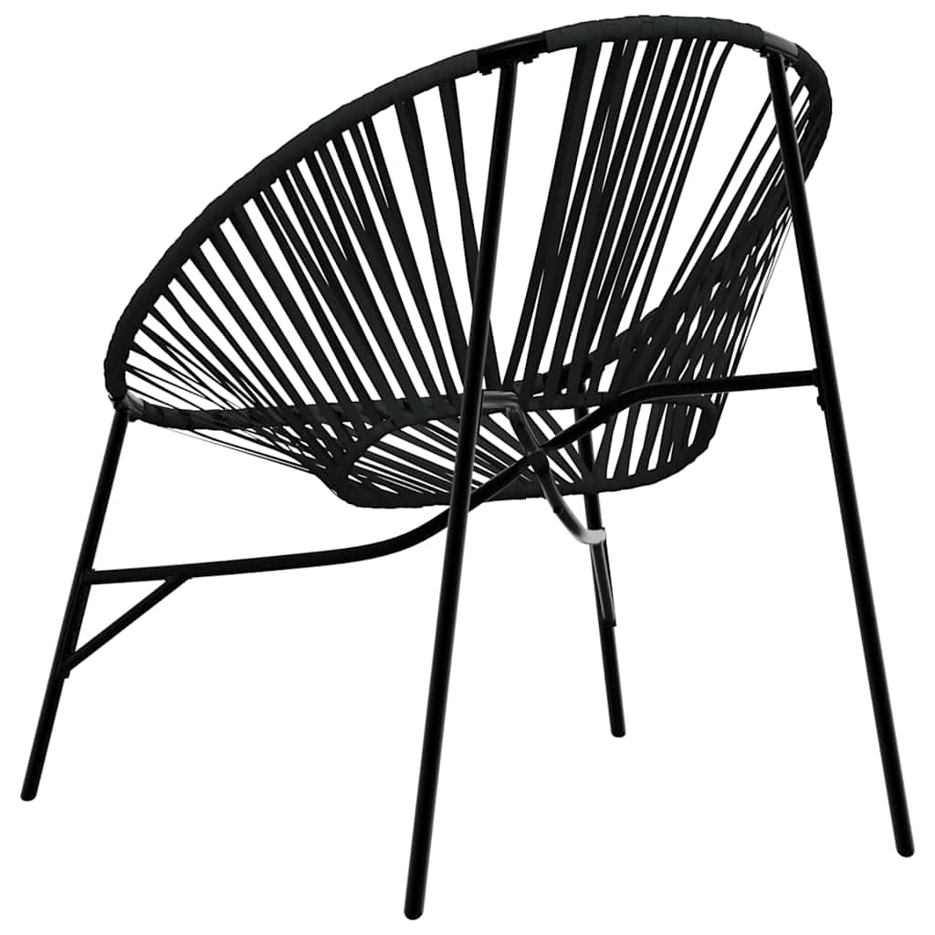 Tuinei stoel poly rattan zwart is nu te koop bij PeponiXL, paradijselijk wonen!