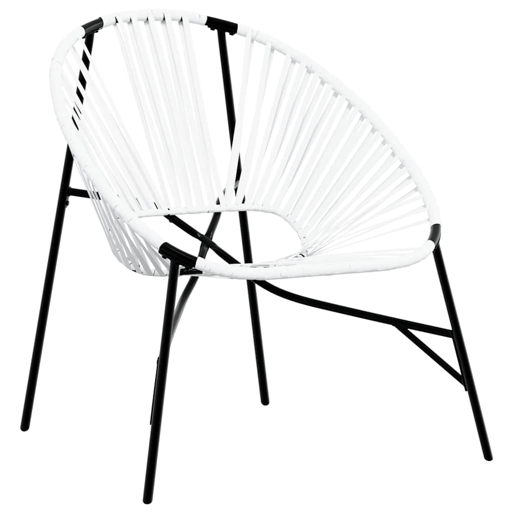 Tuinstoel Egg poly rattan zwart wit is nu te koop bij PeponiXL, paradijselijk wonen!