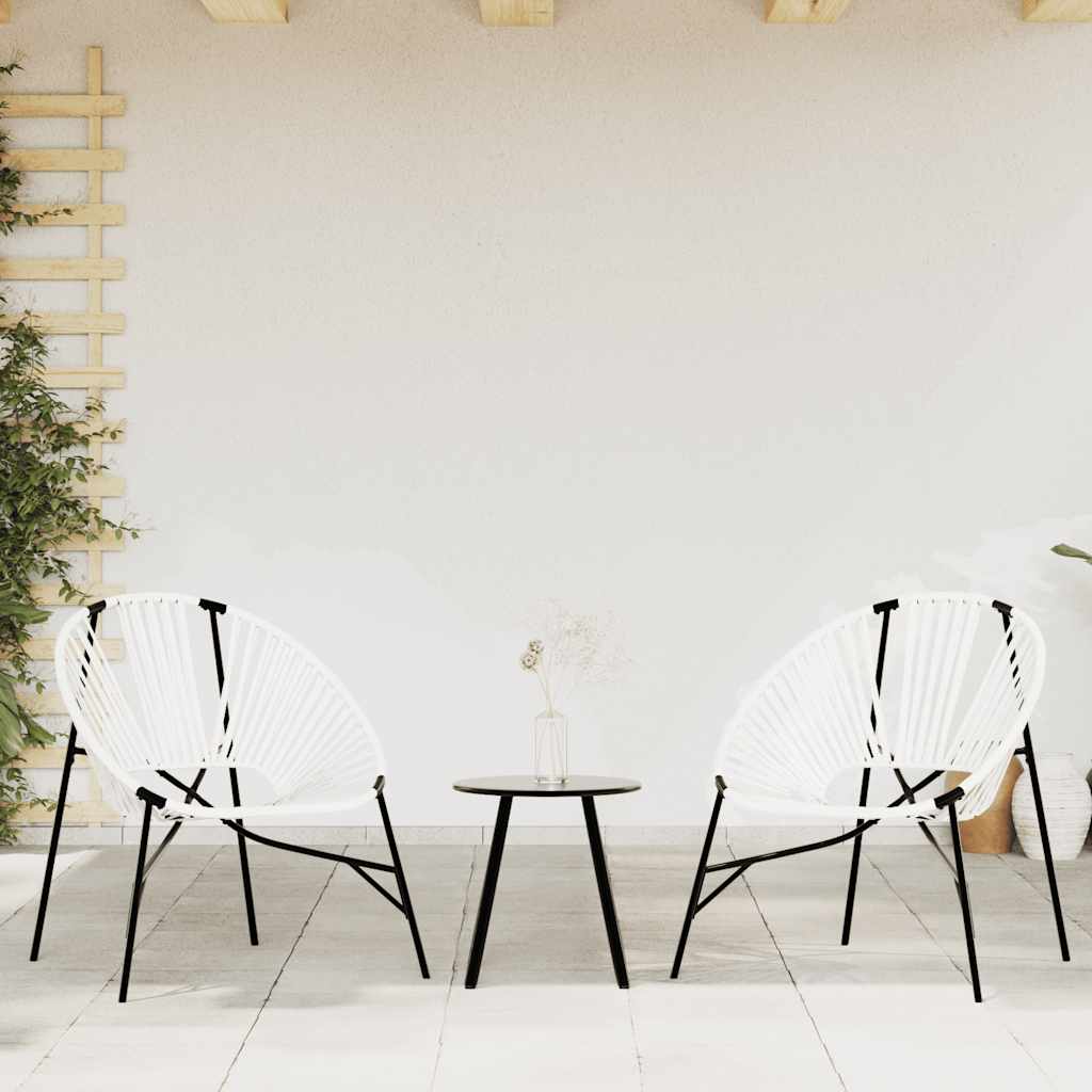 Tuinstoel Egg poly rattan zwart wit is nu te koop bij PeponiXL, paradijselijk wonen!