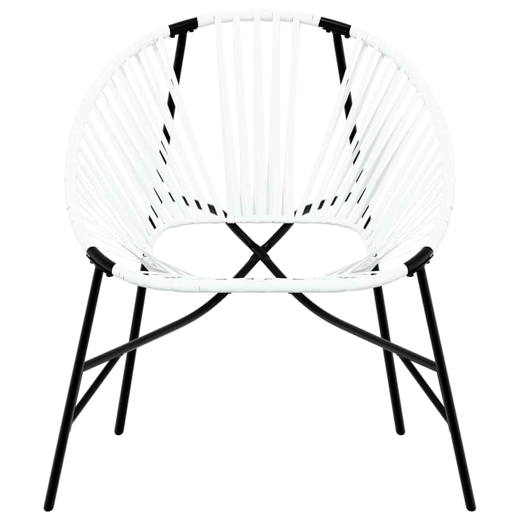 Tuinstoel Egg poly rattan zwart wit is nu te koop bij PeponiXL, paradijselijk wonen!