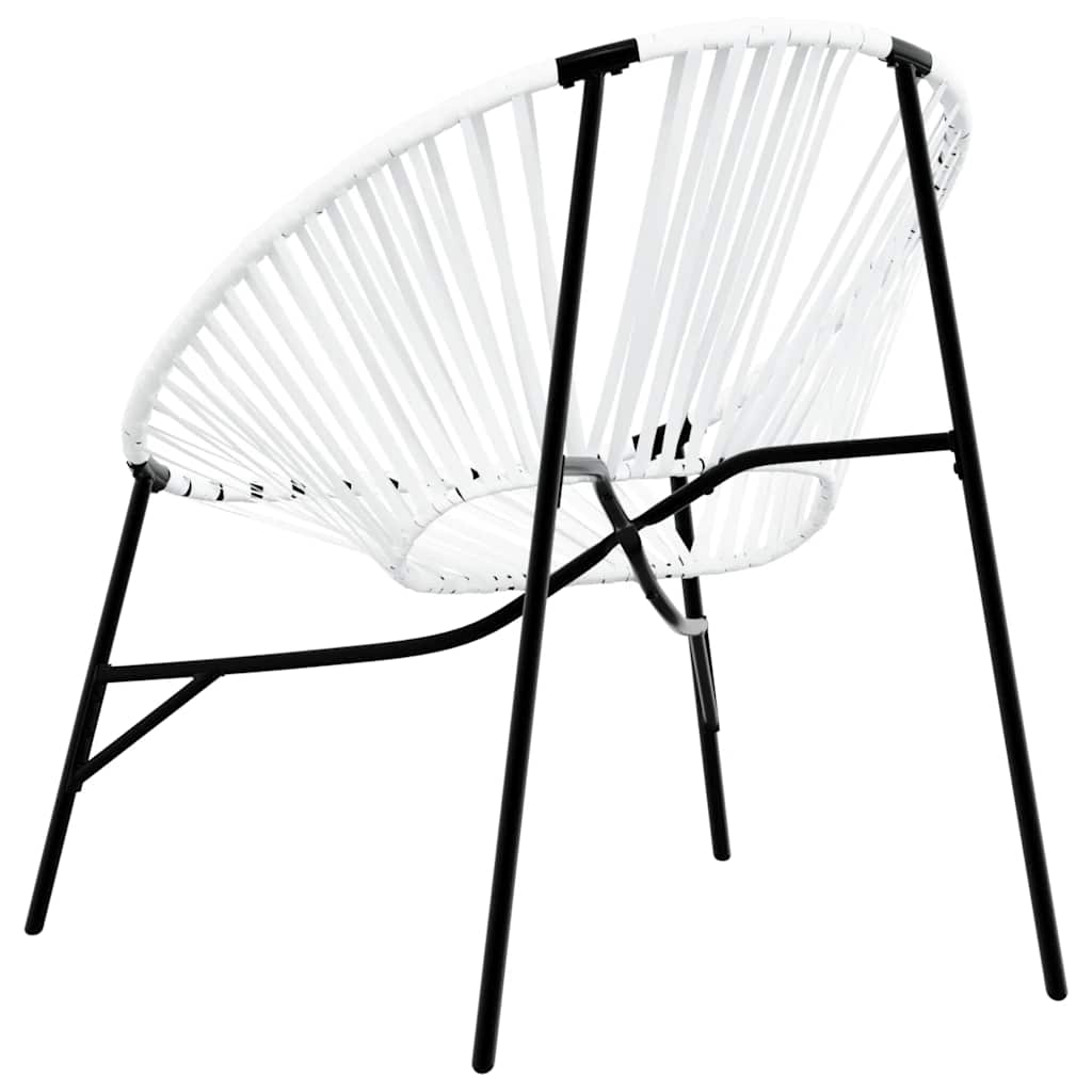 Tuinstoel Egg poly rattan zwart wit is nu te koop bij PeponiXL, paradijselijk wonen!