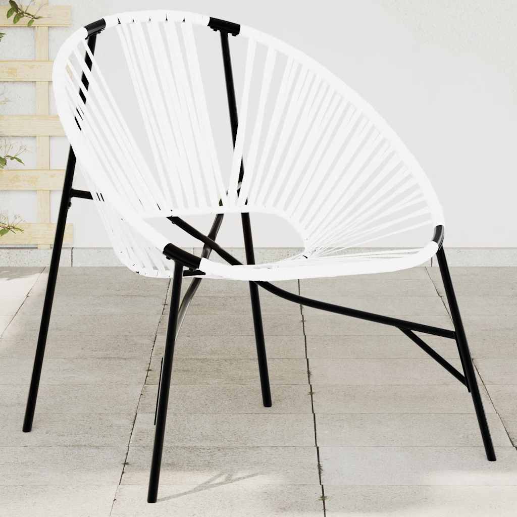 Tuinstoel Egg poly rattan zwart wit is nu te koop bij PeponiXL, paradijselijk wonen!
