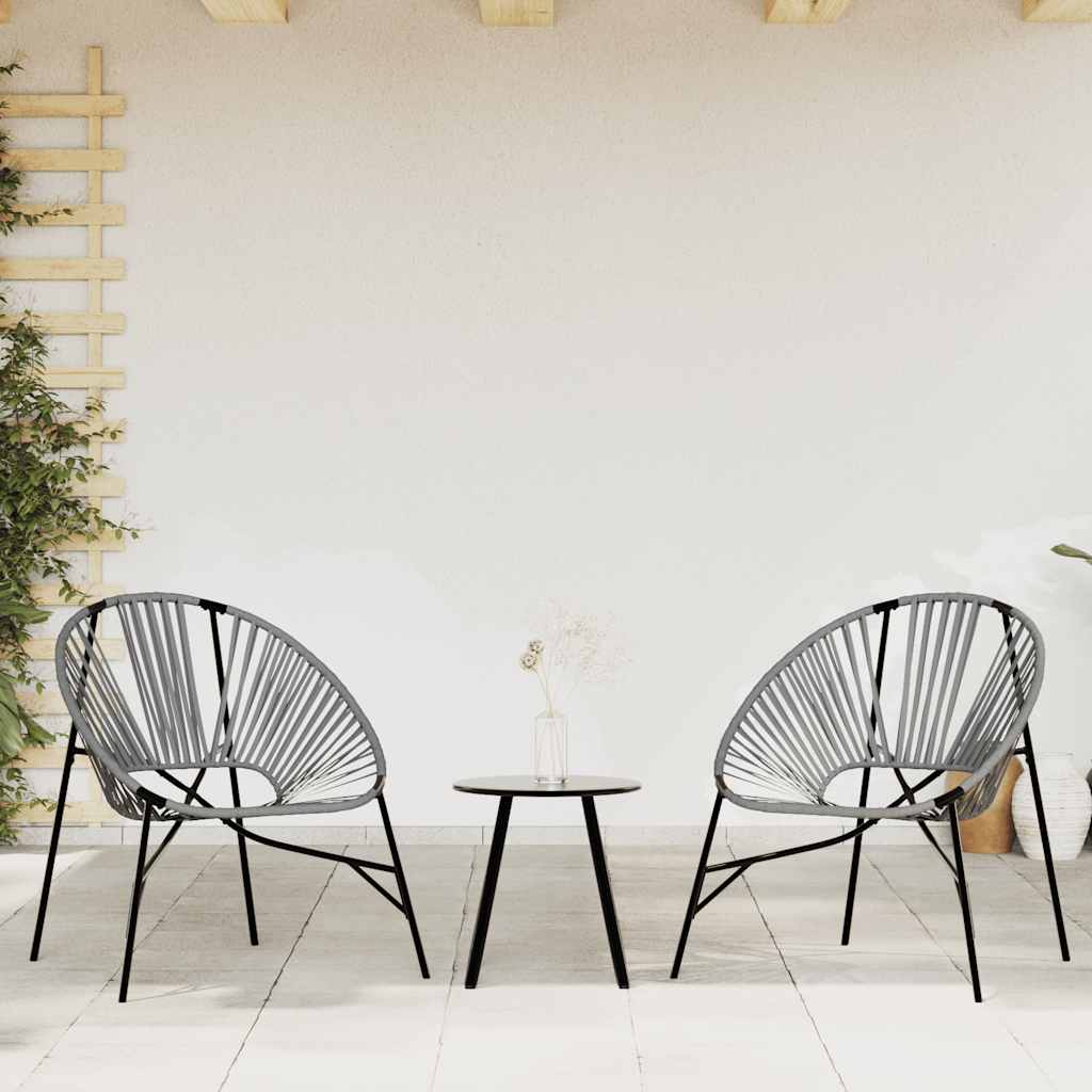 Tuinstoel Egg poly rattan zwart en lichtgrijs is nu te koop bij PeponiXL, paradijselijk wonen!