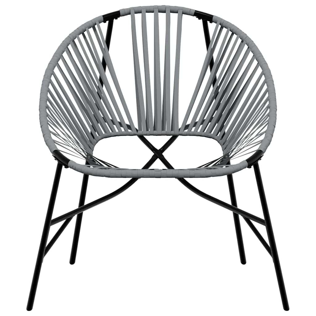 Tuinstoel Egg poly rattan zwart en lichtgrijs is nu te koop bij PeponiXL, paradijselijk wonen!