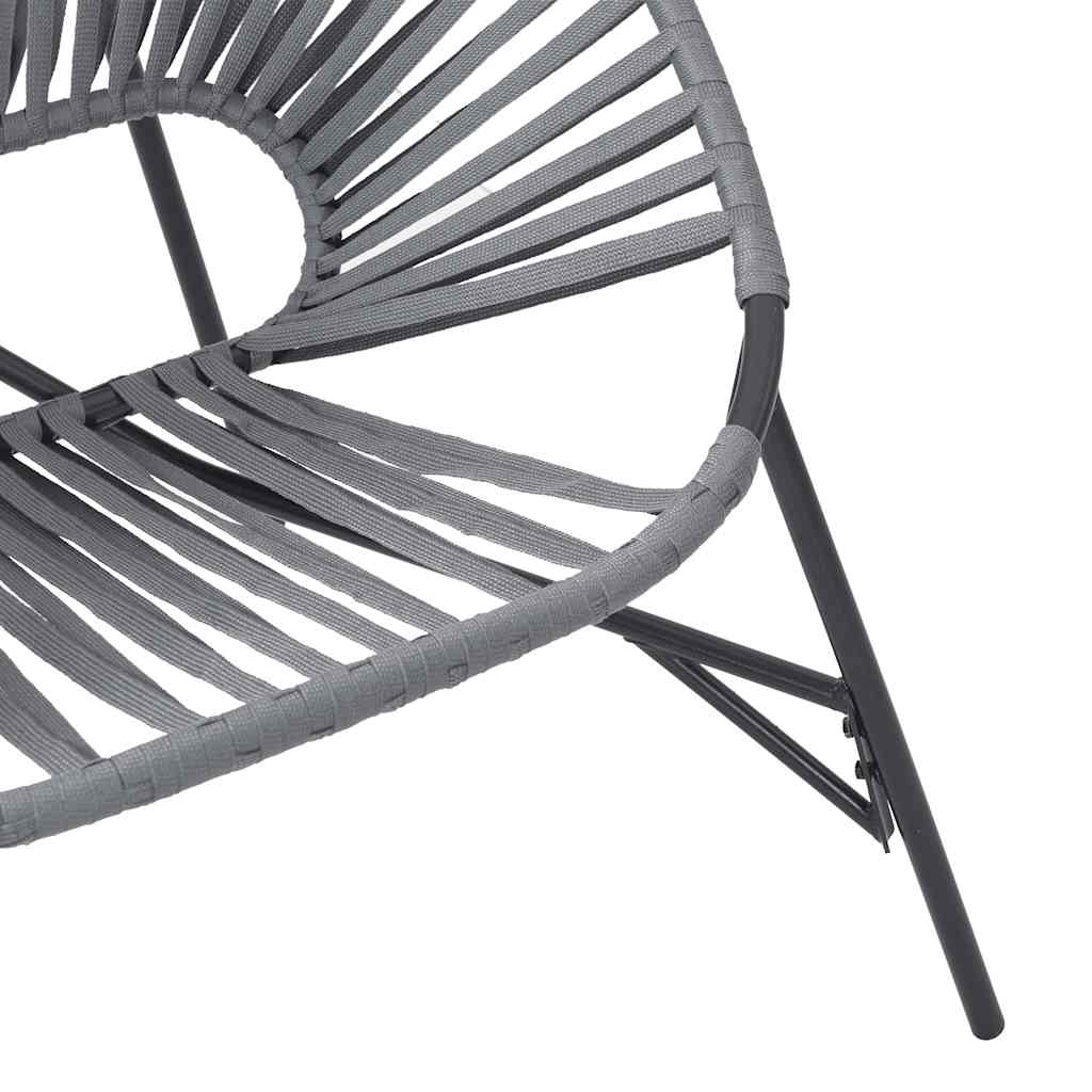 Tuinstoel Egg poly rattan zwart en lichtgrijs is nu te koop bij PeponiXL, paradijselijk wonen!