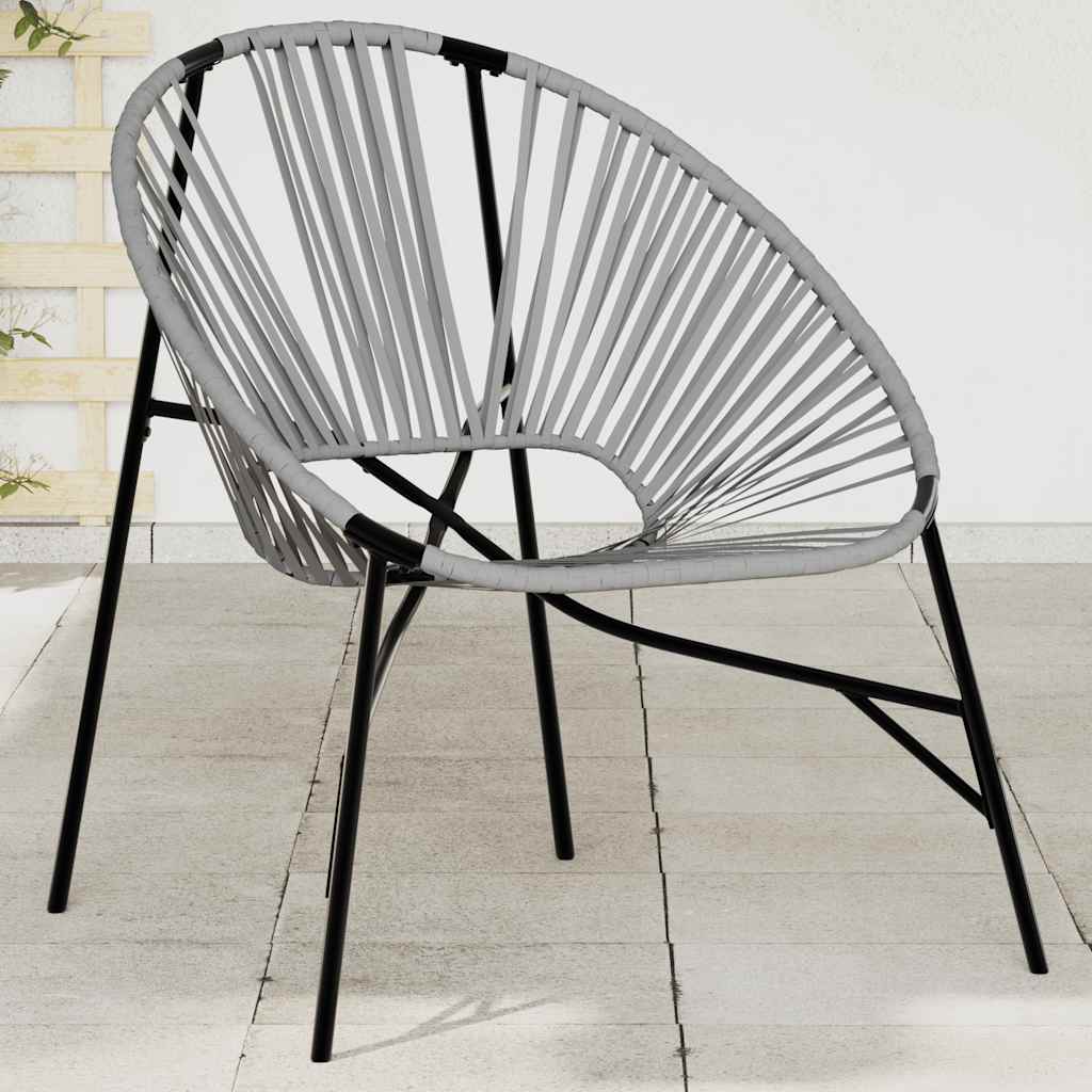 Tuinstoel Egg poly rattan zwart en lichtgrijs is nu te koop bij PeponiXL, paradijselijk wonen!