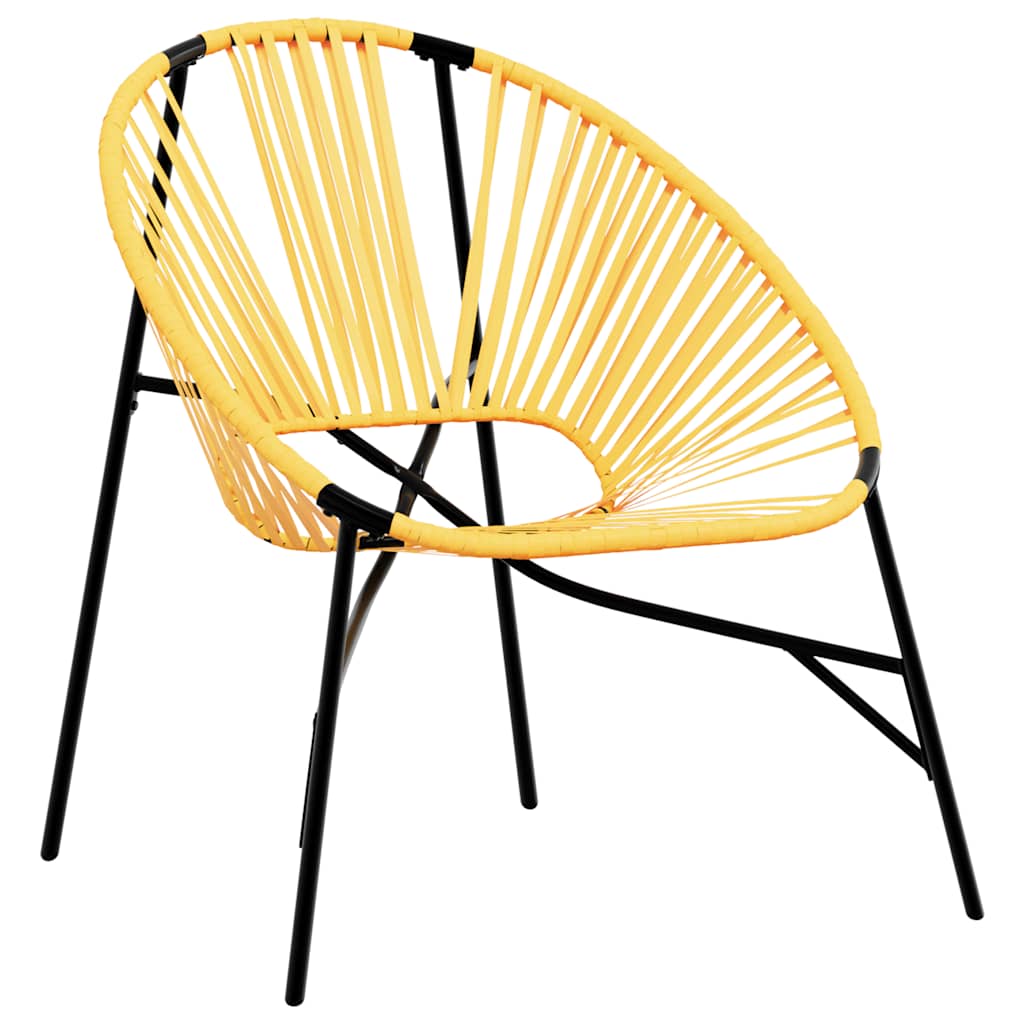 Tuinstoel Egg poly rattan zwart en geel is nu te koop bij PeponiXL, paradijselijk wonen!