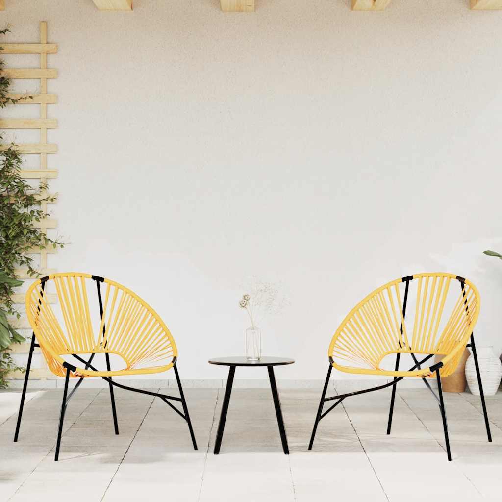 Tuinstoel Egg poly rattan zwart en geel is nu te koop bij PeponiXL, paradijselijk wonen!