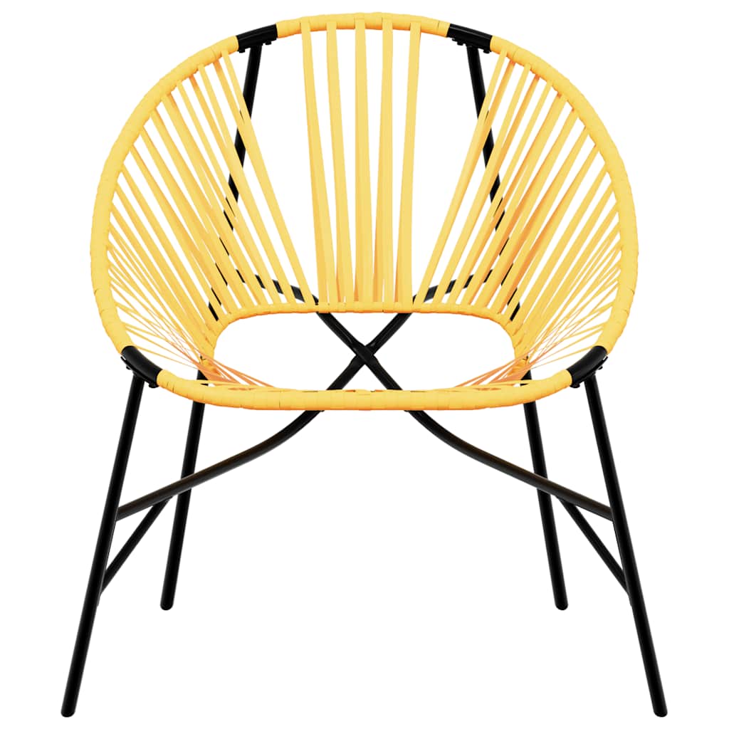 Tuinstoel Egg poly rattan zwart en geel is nu te koop bij PeponiXL, paradijselijk wonen!