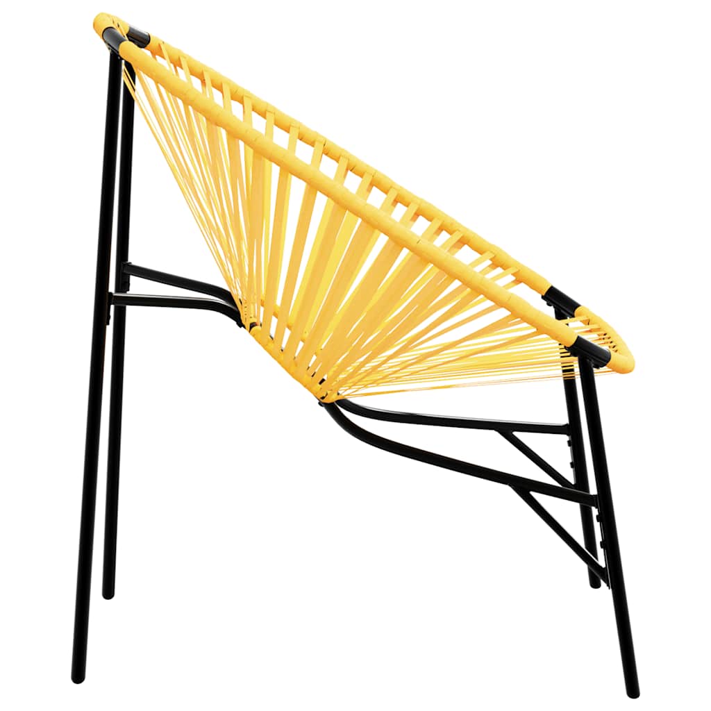 Tuinstoel Egg poly rattan zwart en geel is nu te koop bij PeponiXL, paradijselijk wonen!