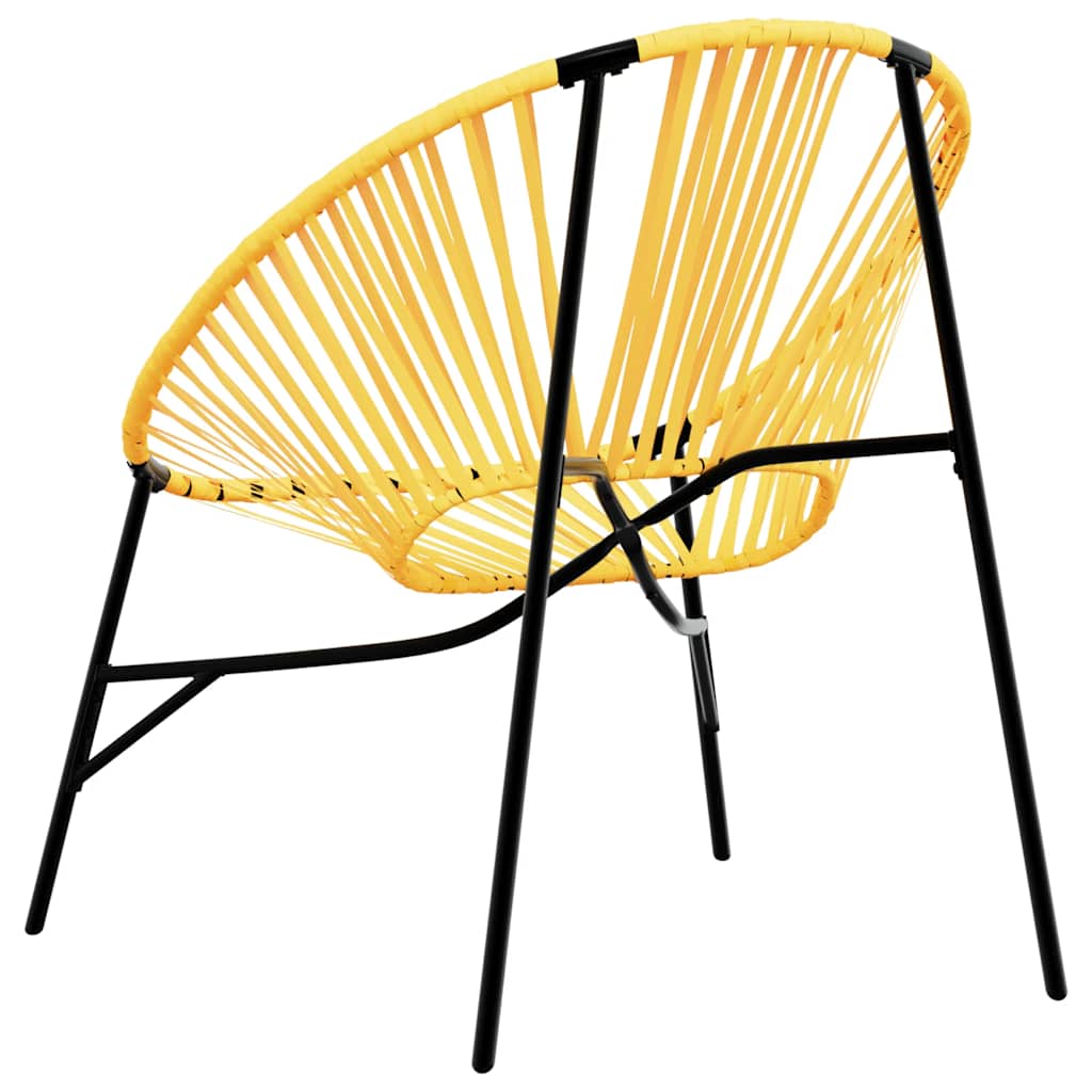 Tuinstoel Egg poly rattan zwart en geel is nu te koop bij PeponiXL, paradijselijk wonen!