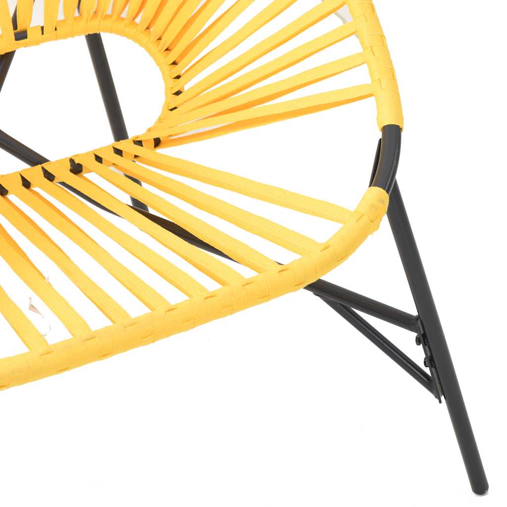 Tuinstoel Egg poly rattan zwart en geel is nu te koop bij PeponiXL, paradijselijk wonen!