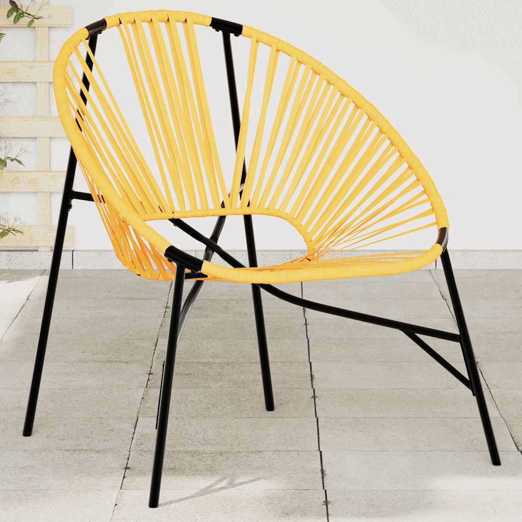 Tuinstoel Egg poly rattan zwart en geel is nu te koop bij PeponiXL, paradijselijk wonen!