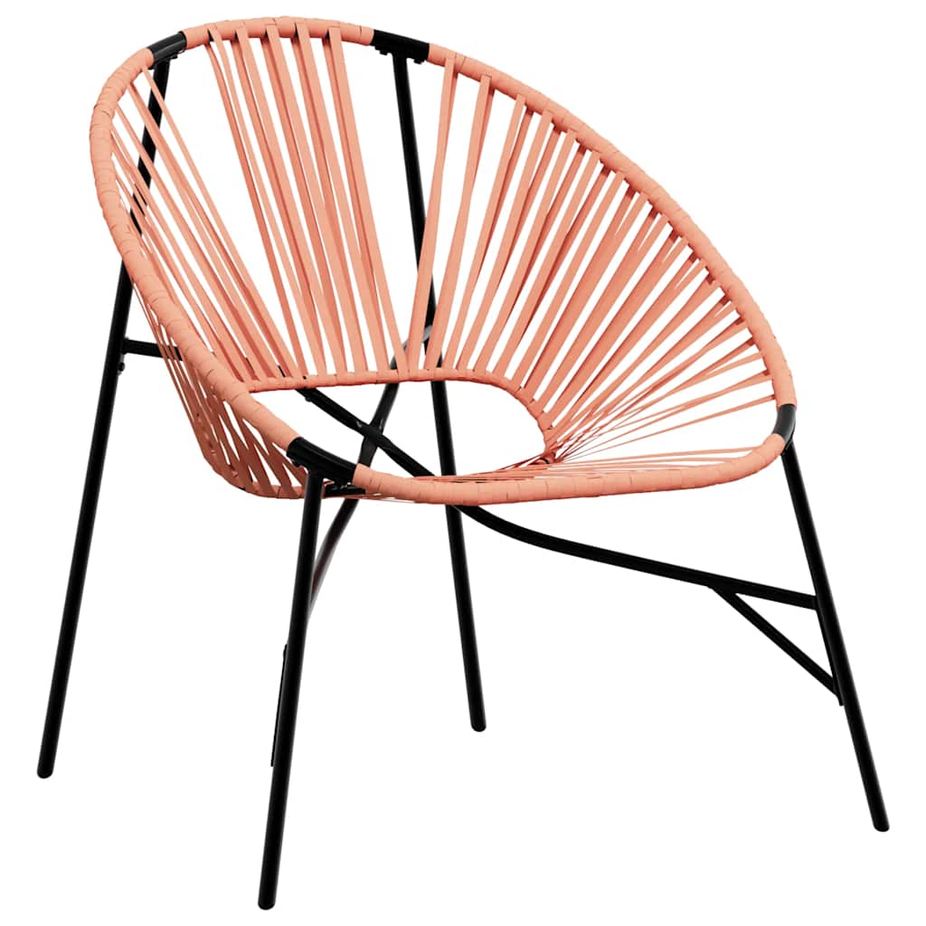 Tuinstoel Egg poly rattan zwart en oranje is nu te koop bij PeponiXL, paradijselijk wonen!