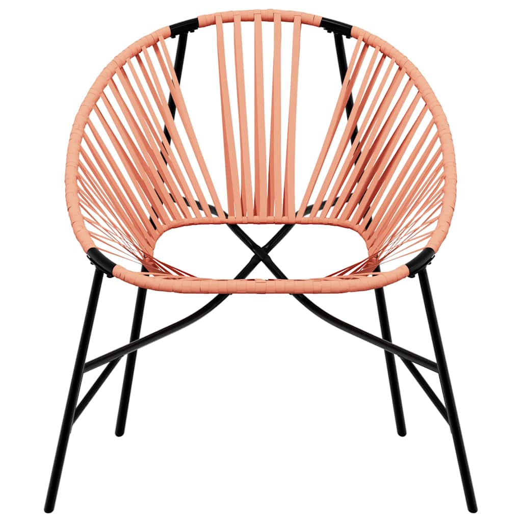 Tuinstoel Egg poly rattan zwart en oranje is nu te koop bij PeponiXL, paradijselijk wonen!