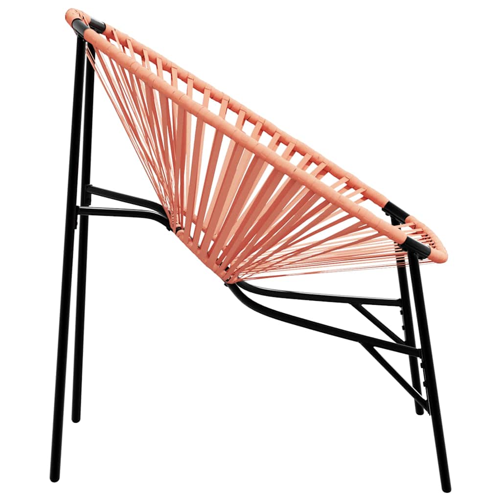 Tuinstoel Egg poly rattan zwart en oranje is nu te koop bij PeponiXL, paradijselijk wonen!