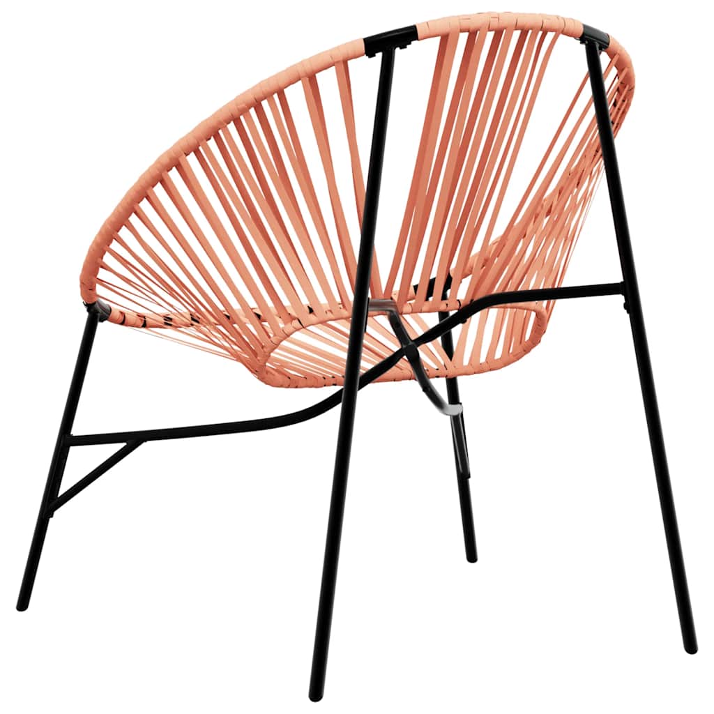 Tuinstoel Egg poly rattan zwart en oranje is nu te koop bij PeponiXL, paradijselijk wonen!