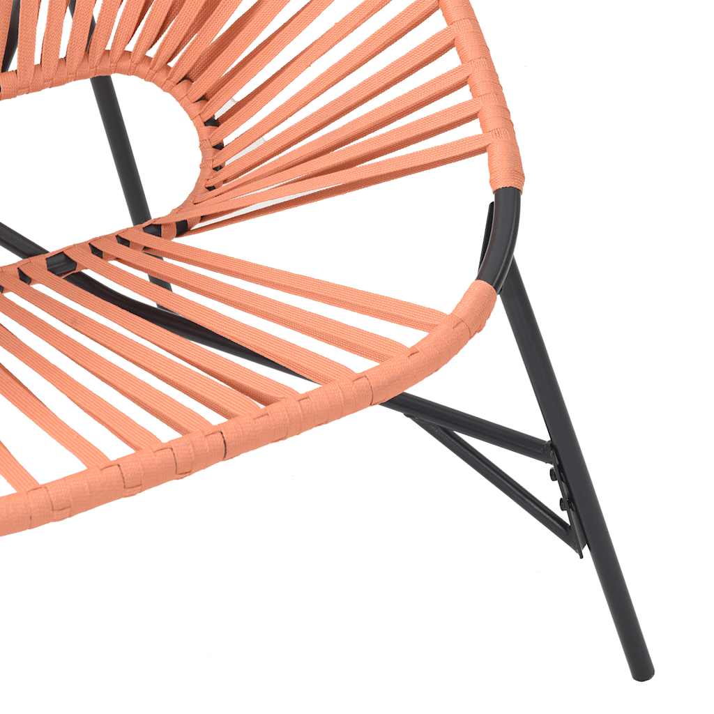 Tuinstoel Egg poly rattan zwart en oranje is nu te koop bij PeponiXL, paradijselijk wonen!
