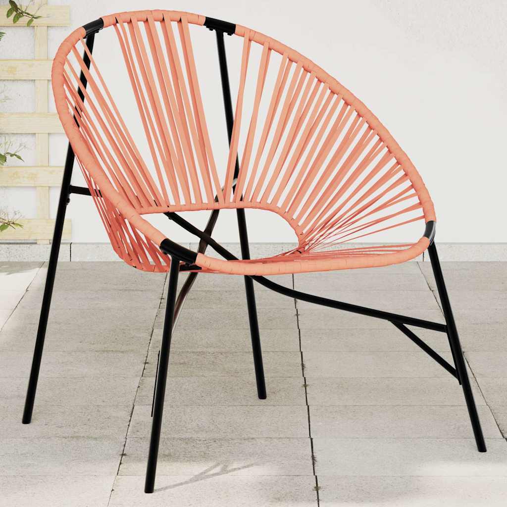 Tuinstoel Egg poly rattan zwart en oranje is nu te koop bij PeponiXL, paradijselijk wonen!