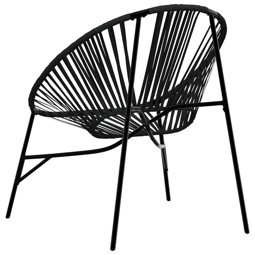 Set tuinstoelen 3-delig poly rattan zwart is nu te koop bij PeponiXL, paradijselijk wonen!