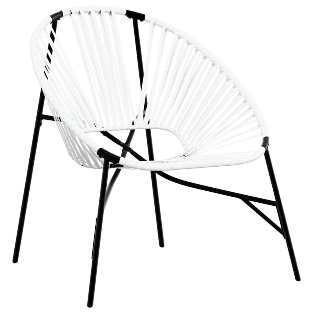 Tuinstoelenset 3-delig poly rattan zwart en wit is nu te koop bij PeponiXL, paradijselijk wonen!