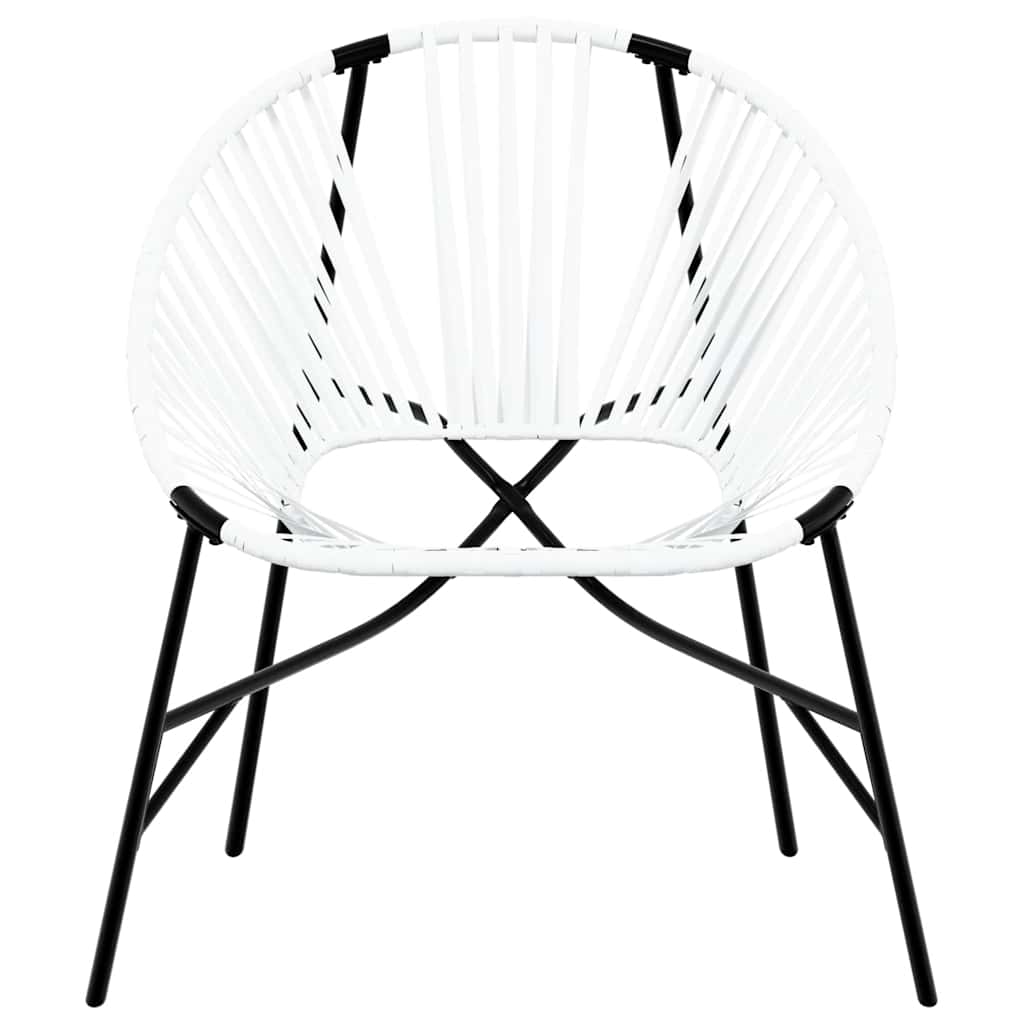 Tuinstoelenset 3-delig poly rattan zwart en wit is nu te koop bij PeponiXL, paradijselijk wonen!