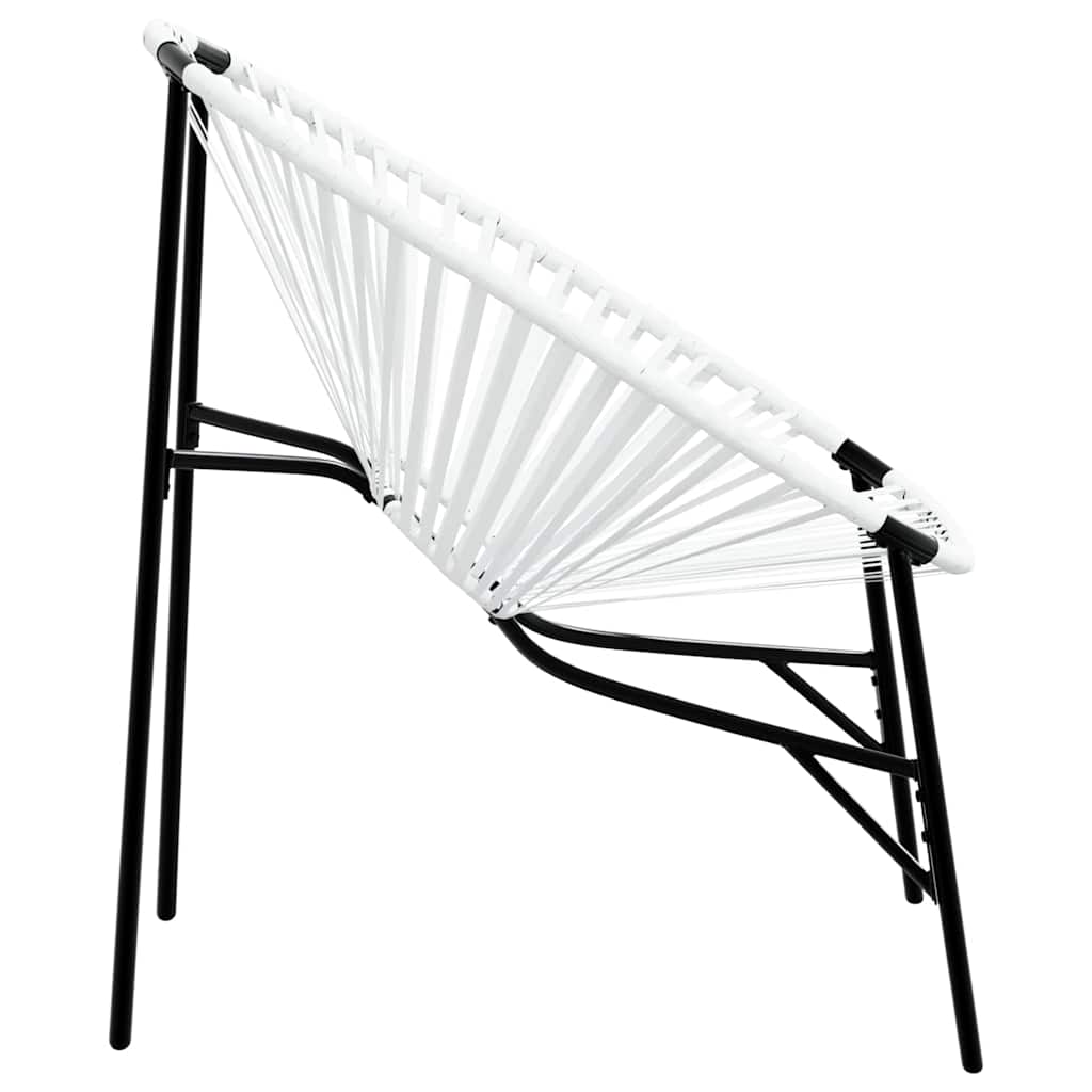 Tuinstoelenset 3-delig poly rattan zwart en wit is nu te koop bij PeponiXL, paradijselijk wonen!