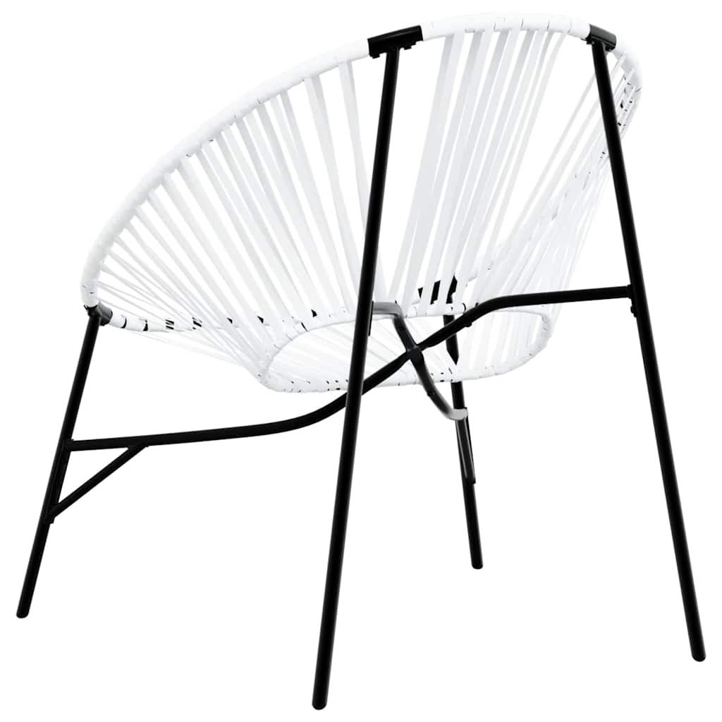 Tuinstoelenset 3-delig poly rattan zwart en wit is nu te koop bij PeponiXL, paradijselijk wonen!