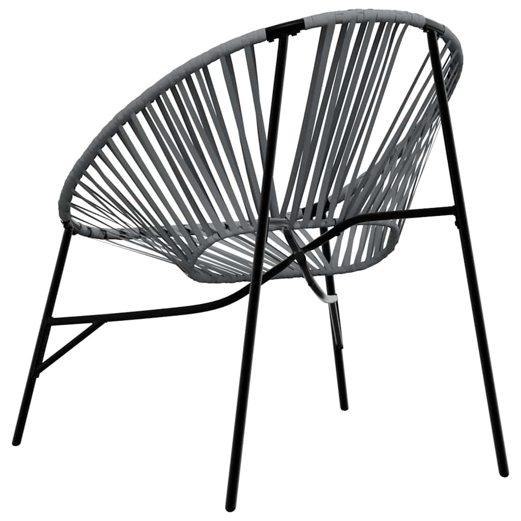 Set tuinstoelen 3-delig poly rattan zwart en lichtgrijs is nu te koop bij PeponiXL, paradijselijk wonen!