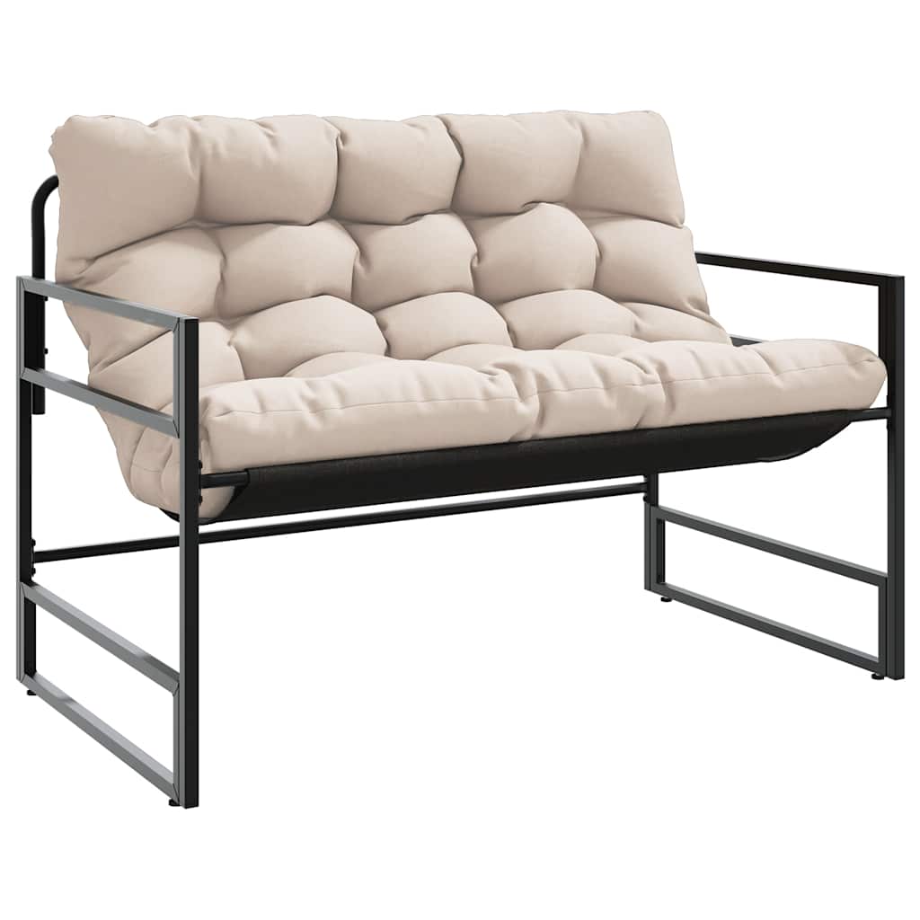 Tuinbank met kussen 113 m staal taupe is nu te koop bij PeponiXL, paradijselijk wonen!