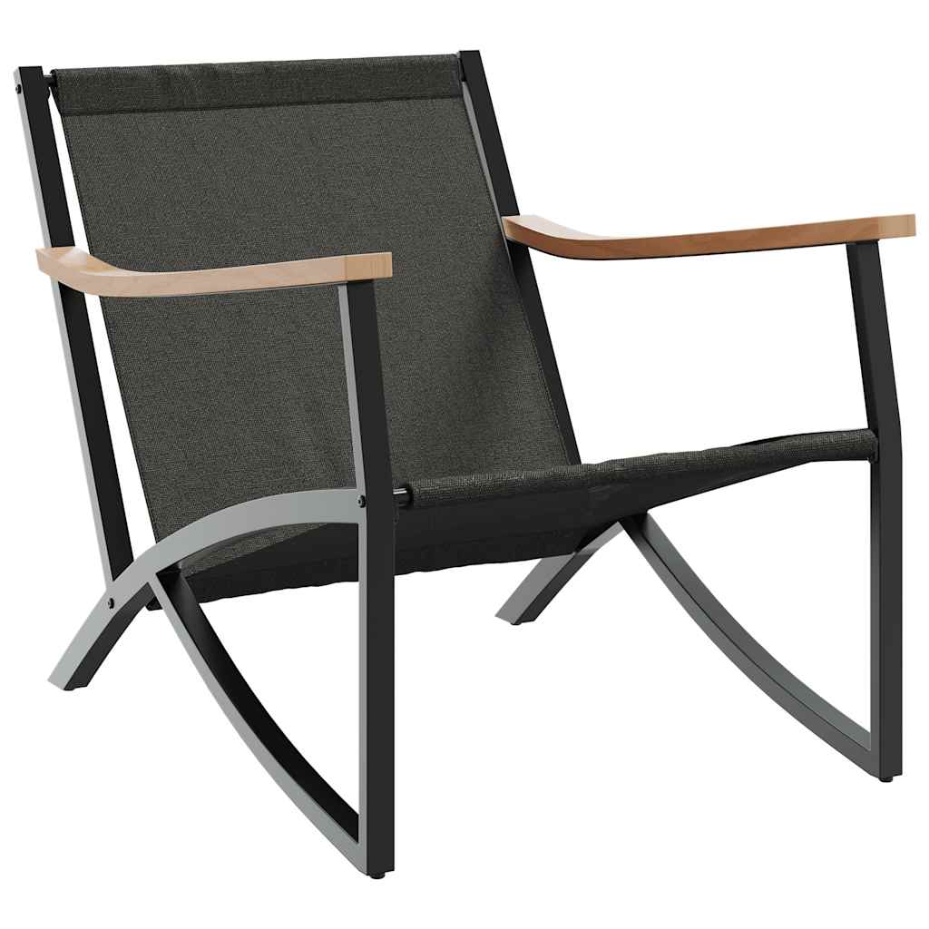 Tuinstoelen 2 st met kussens staal zwart is nu te koop bij PeponiXL, paradijselijk wonen!