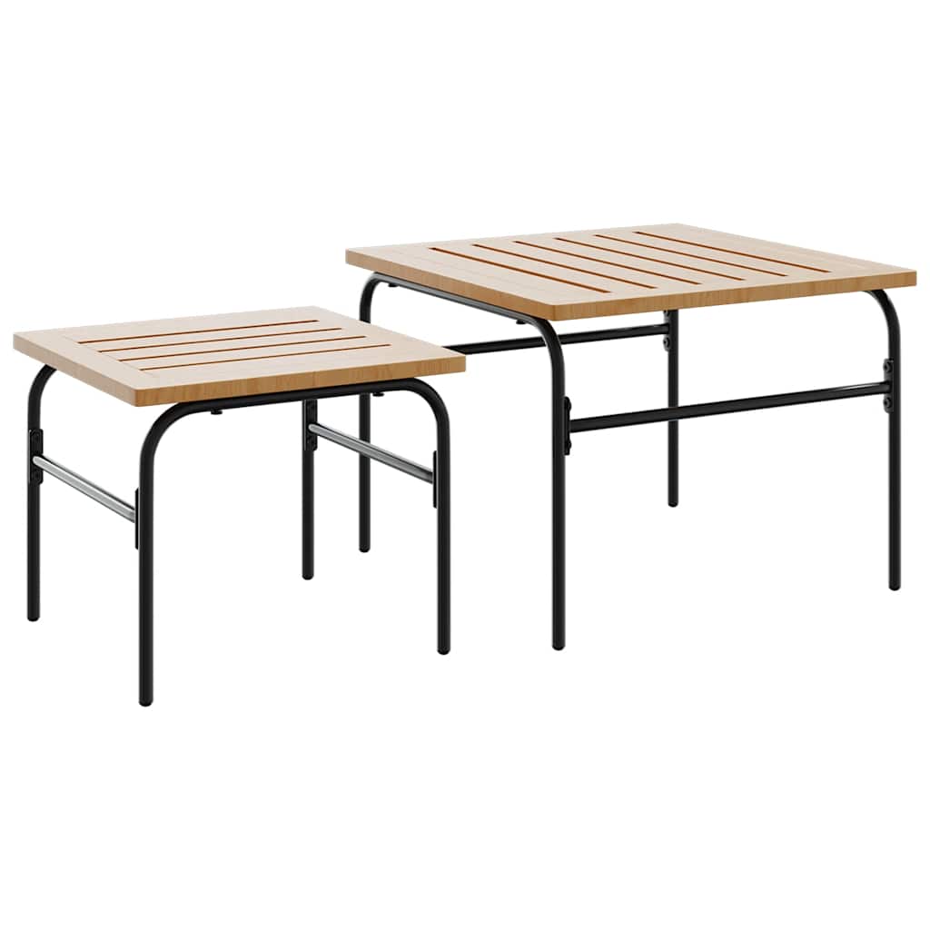 4-delige Balkonset met kussens staal zwart is nu te koop bij PeponiXL, paradijselijk wonen!